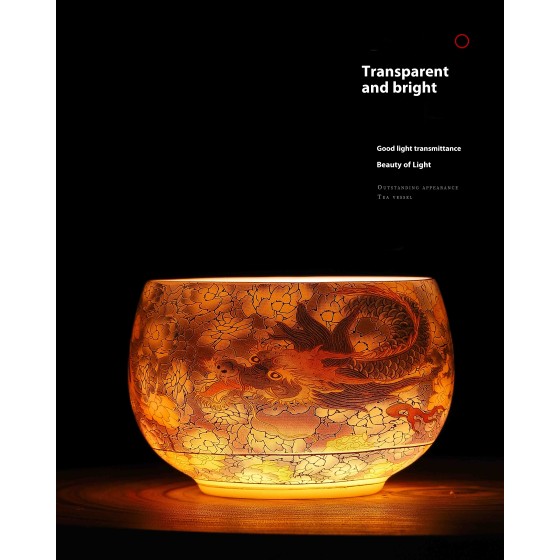 Sheep fat jade porcelain tea cup