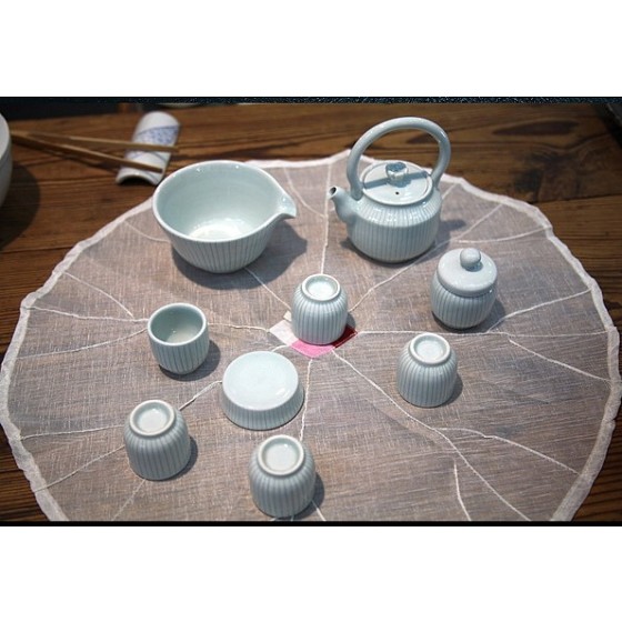 Sheep Fat Jade Tea Set (Master's Handcrafted Work)